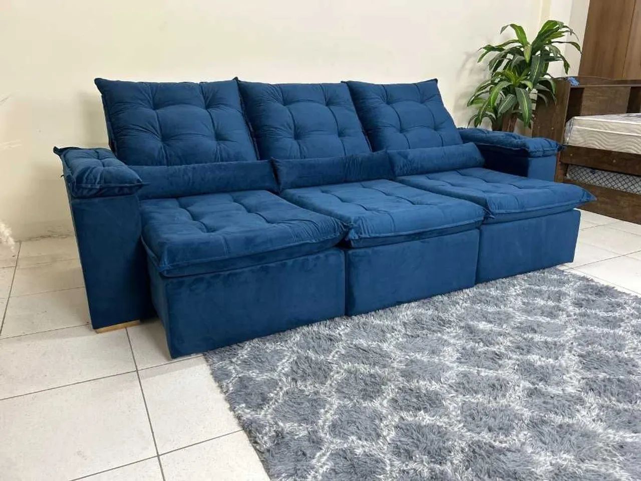 SOFÁ RETRÁTIL RECLINÁVEL 270 M TRÊS MÓDULOS!! 726LO865579523529601121