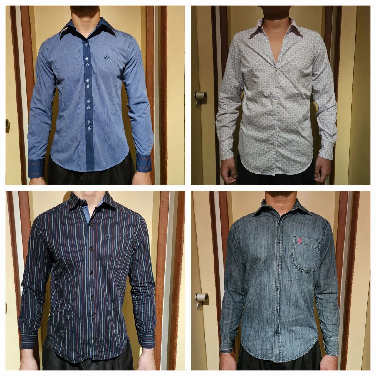Camisas Sociais Veste P e M - Foto 4