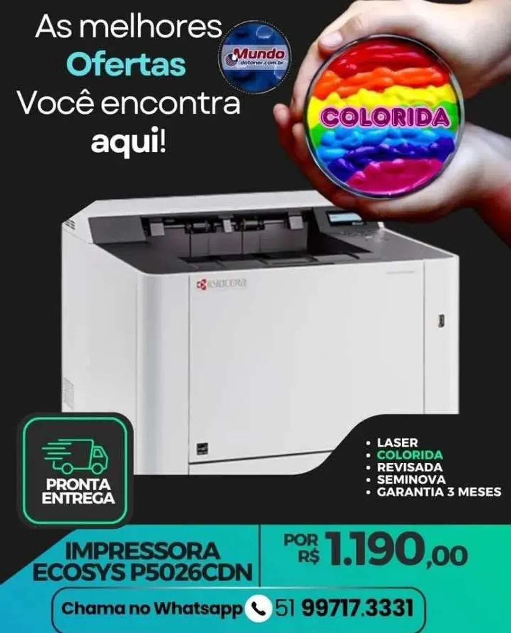 Impressora Colorida Kyocera ECOSYS P5026CDN