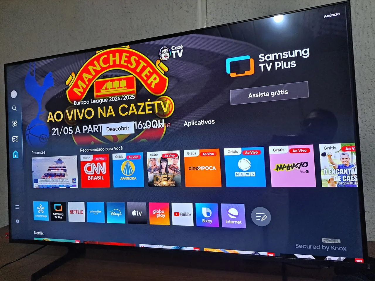 Tv Samsung 50 pol cristal controle de voz