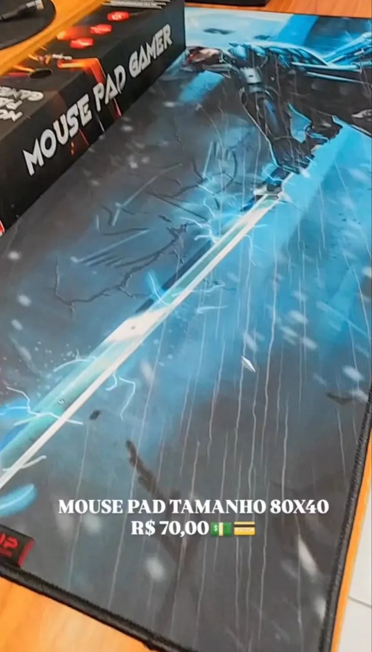 Mouse pad gamer grande tamanho 80x40