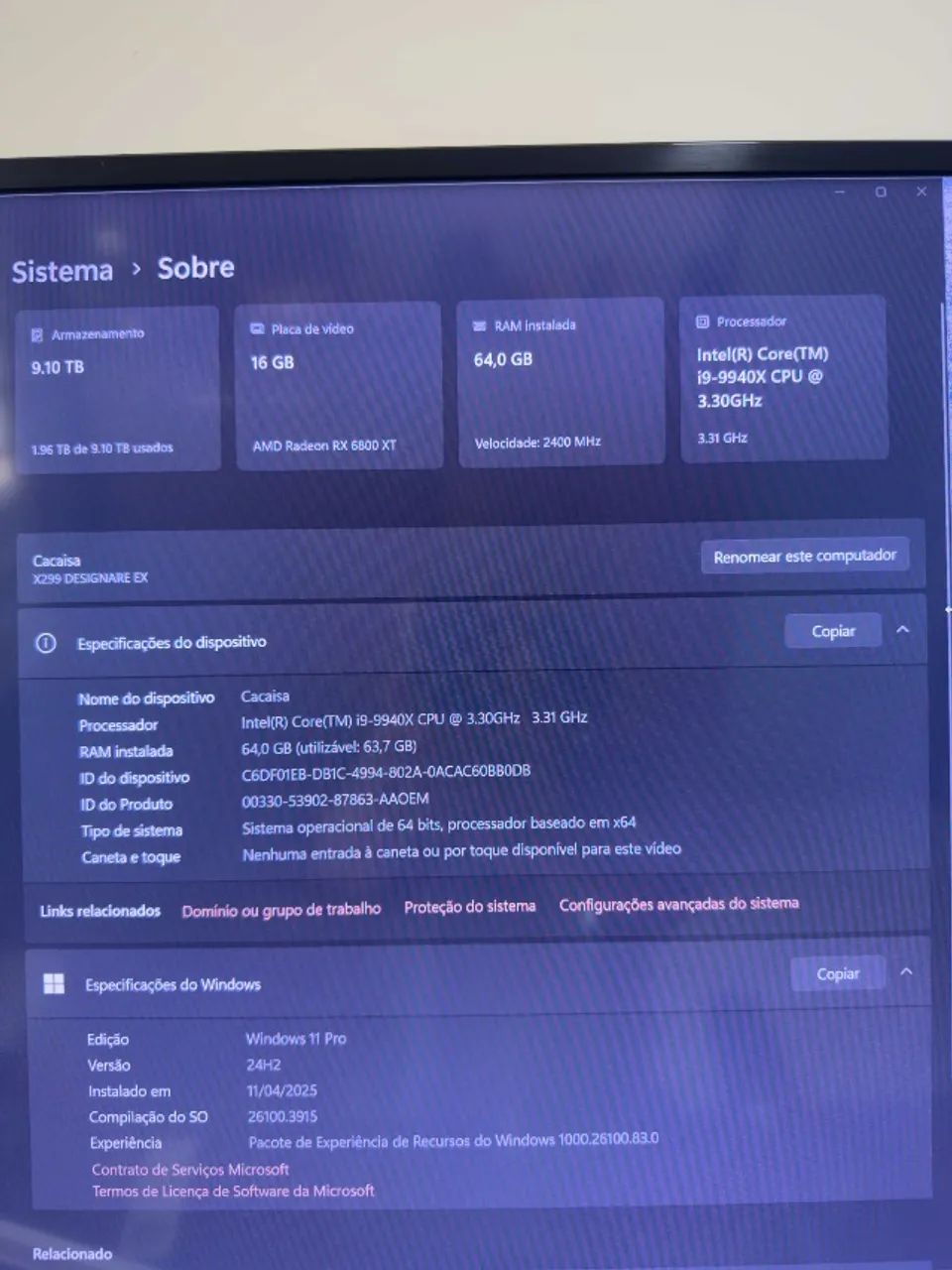 iMac Computador de Alta Performance (com Mac OS e Windows) - Hackintosh Core i9, 64 de ram - Foto 3