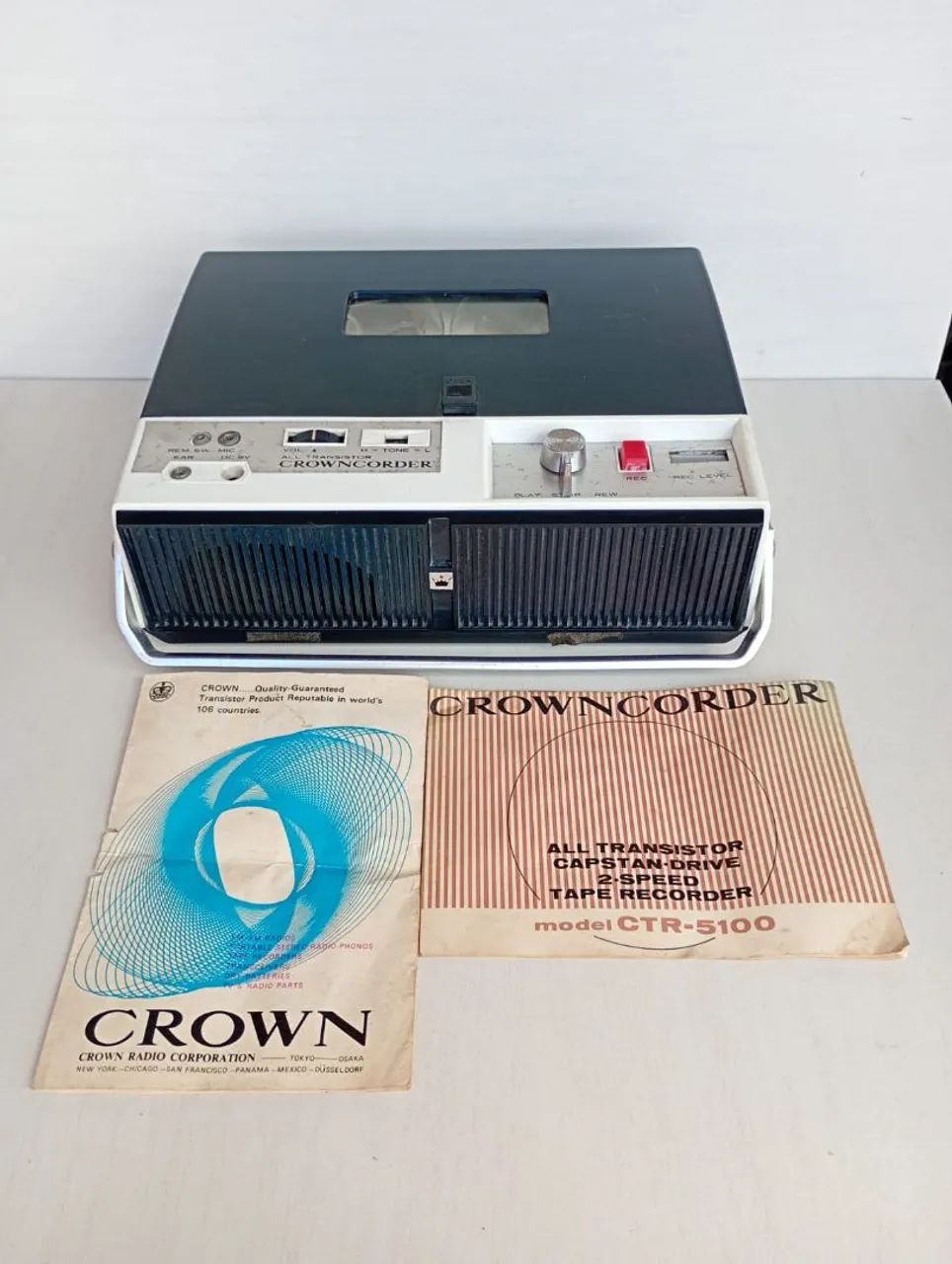 Vintage Crowncorder CTR-5100 Tape Recorder