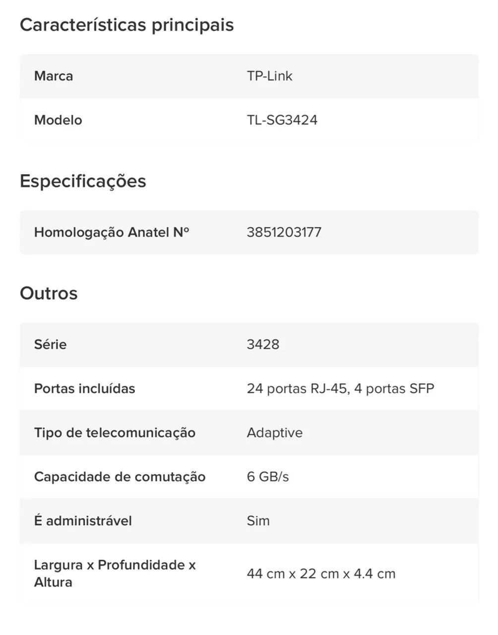 Switch Gerenciável 24 portas Novíssimo  - Foto 2