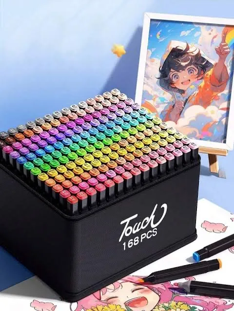 Kit de Canetas Artísticas Touch Twin Marker - 168 Cores