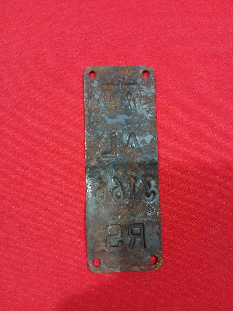 Tarja placa antiga amarela  - Foto 2