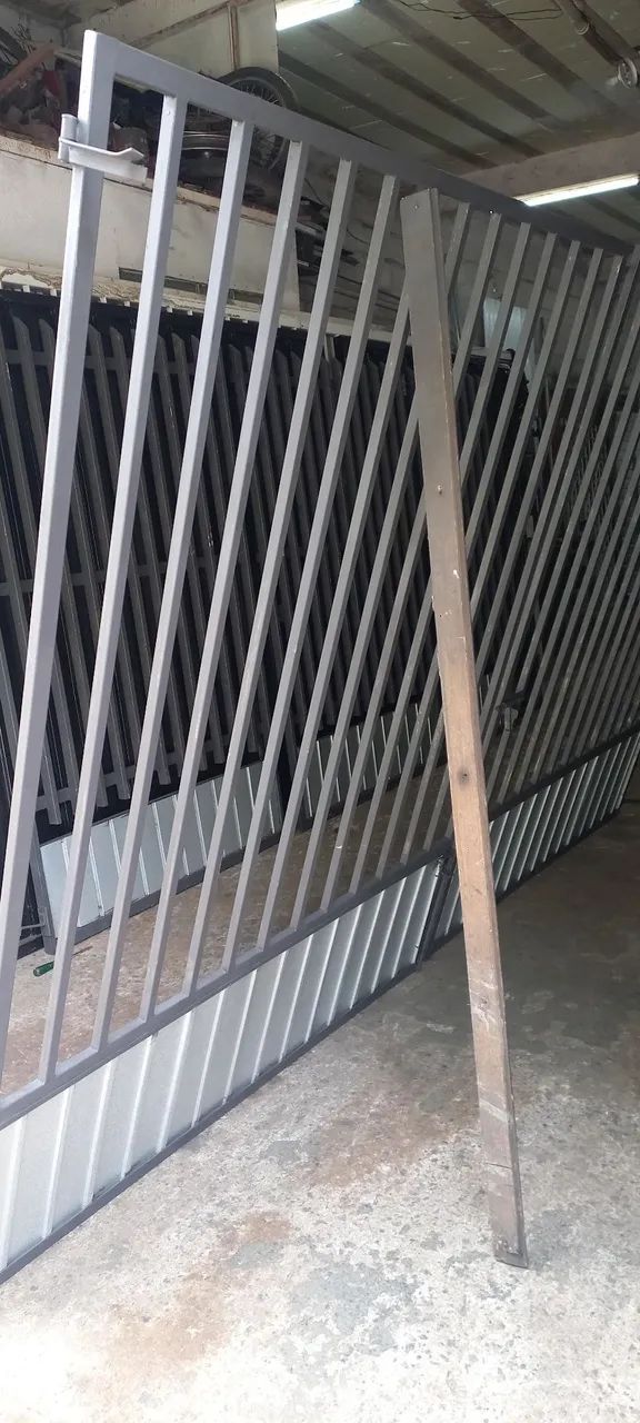 Portão abrir 2folhas metalon novo completo barato  - Foto 3