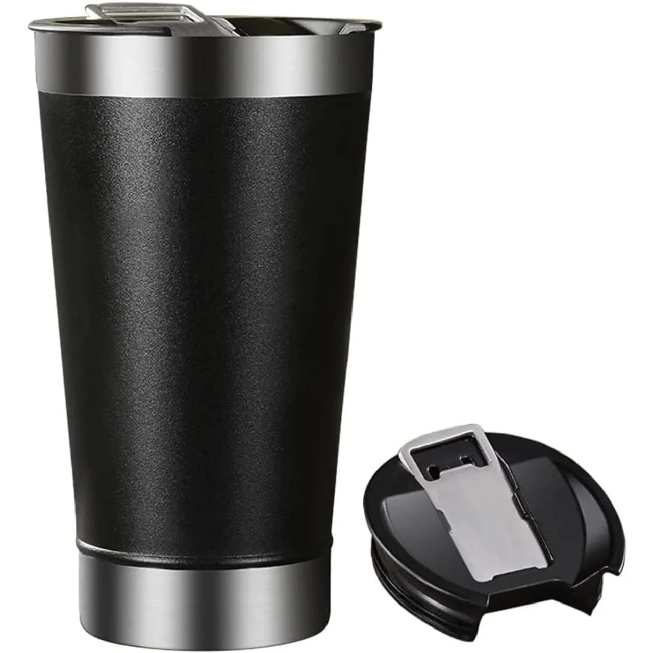 Caneca Térmica de Aço Inoxidável com Tampa - 400ml