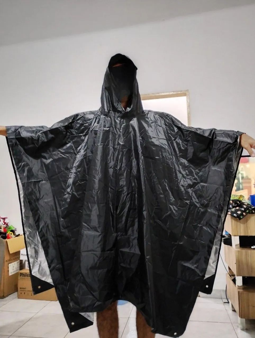 Capa de chuva poncho barraca acampamento  - Foto 4