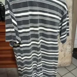 Camiseta Pollo Listrada Preto e Branco Tamanho G - Foto 3