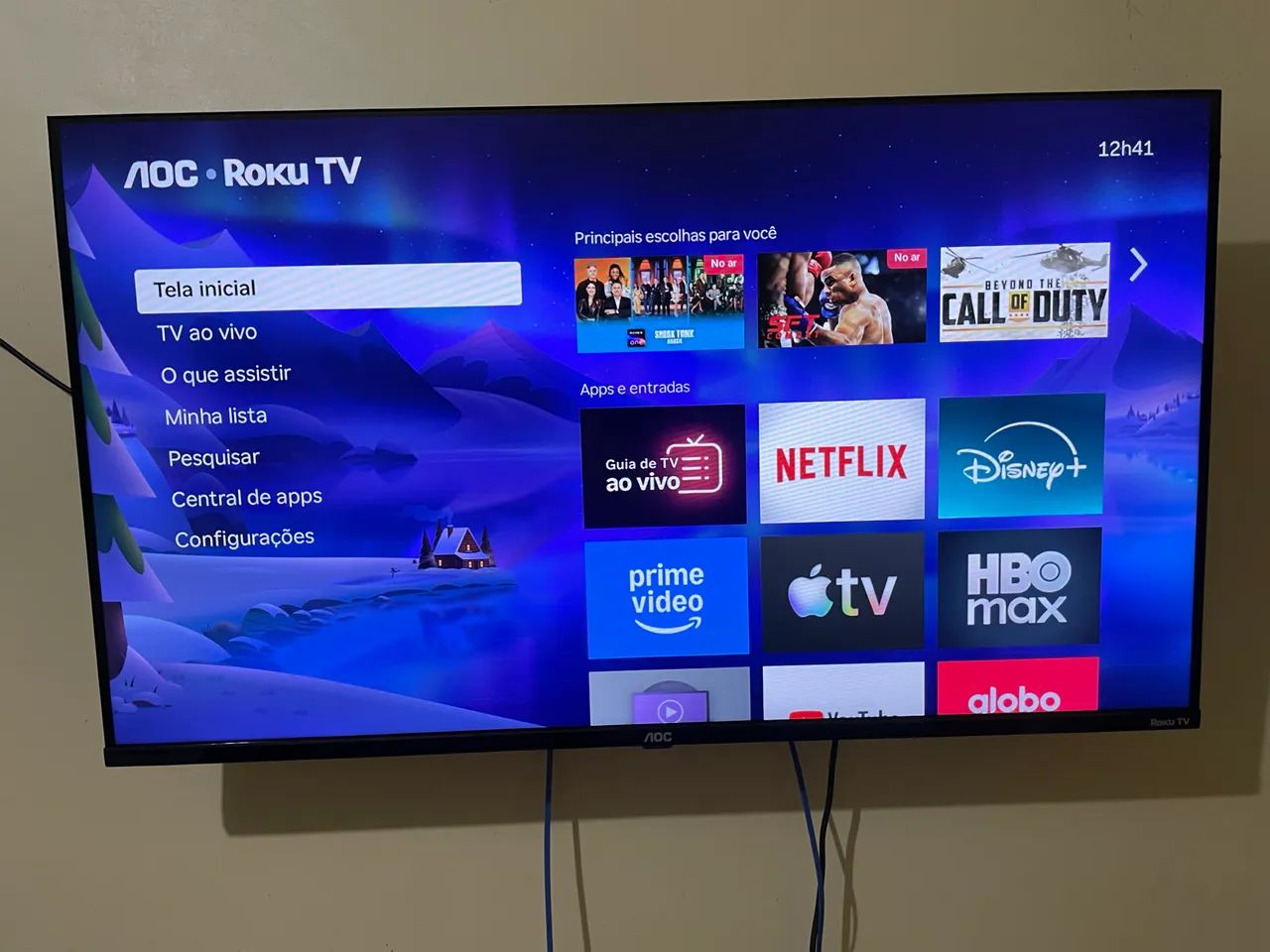 TV AOC 40 polegadas Roku TV