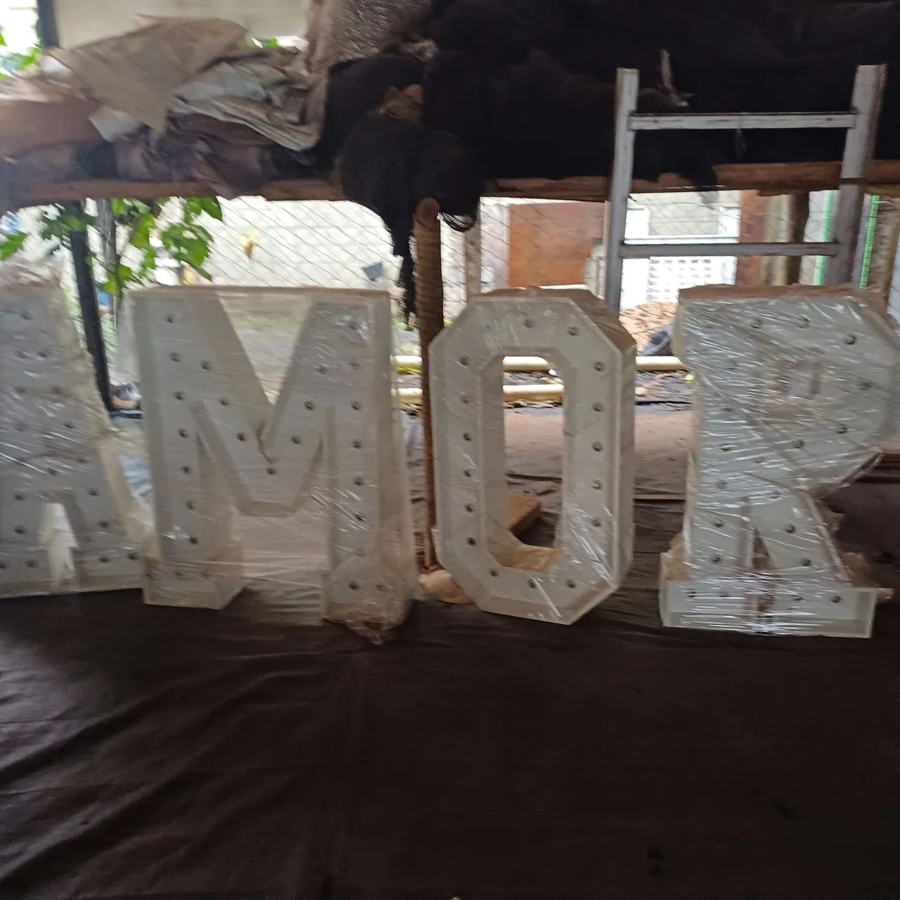 Letras decorativas para eventos "AMOR" com luzes - Foto 2