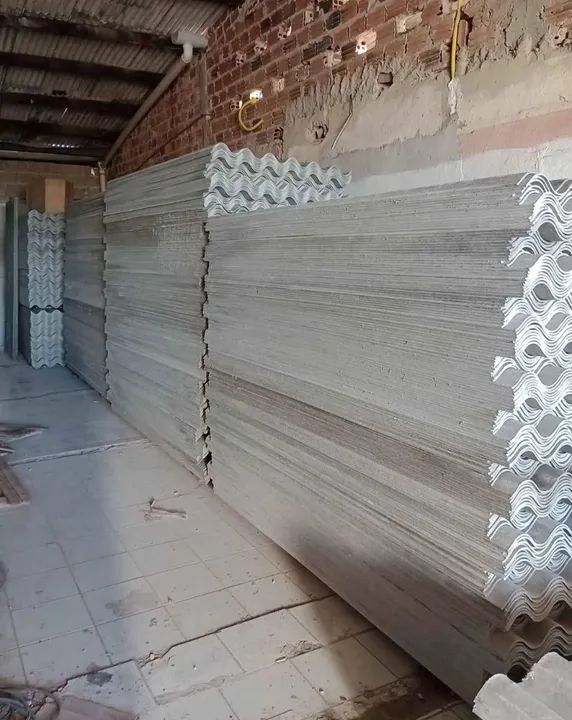 Telha fibrocimento impermeabilizada promoção já com a entrega tamanho 1e10 pó 2e44 valo 78