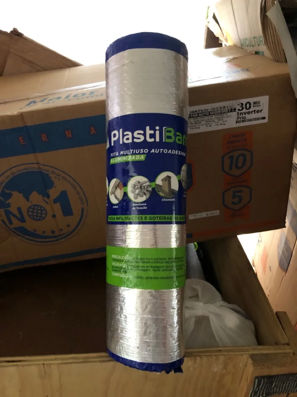 Fita Multiuso Autoadesiva Aluminizada Plasti Bar