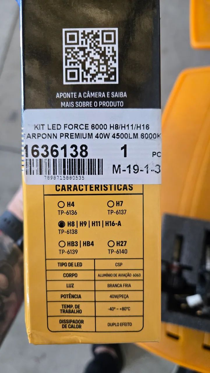 Kit Lâmpada LED Force 6000 Bivolt 4500 Lumens - Foto 3
