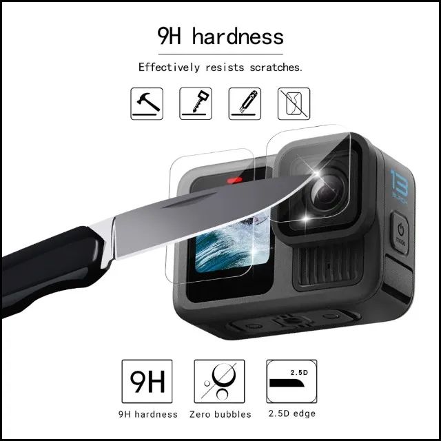 Kit Películas em Vidro Para GoPro 13 black - Foto 2