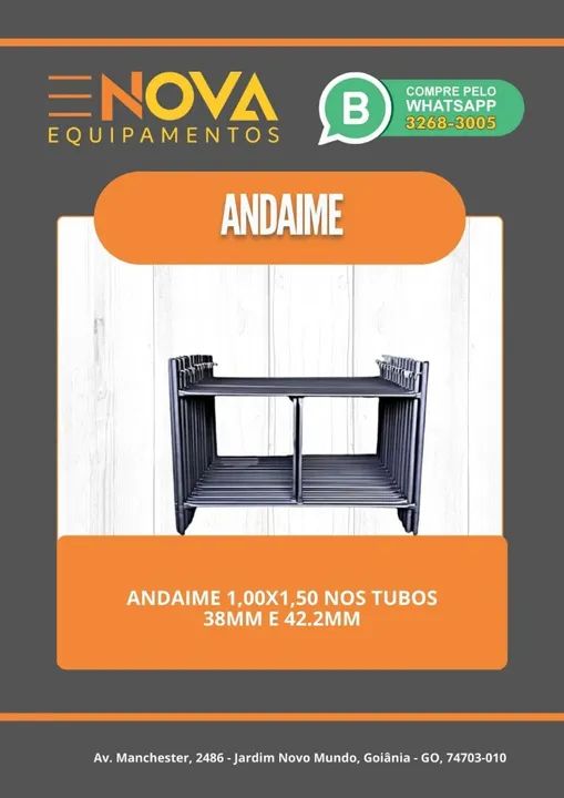 Andaimes, Rodas, Sapatas, Escadas, Guarda-corpo... - Foto 2