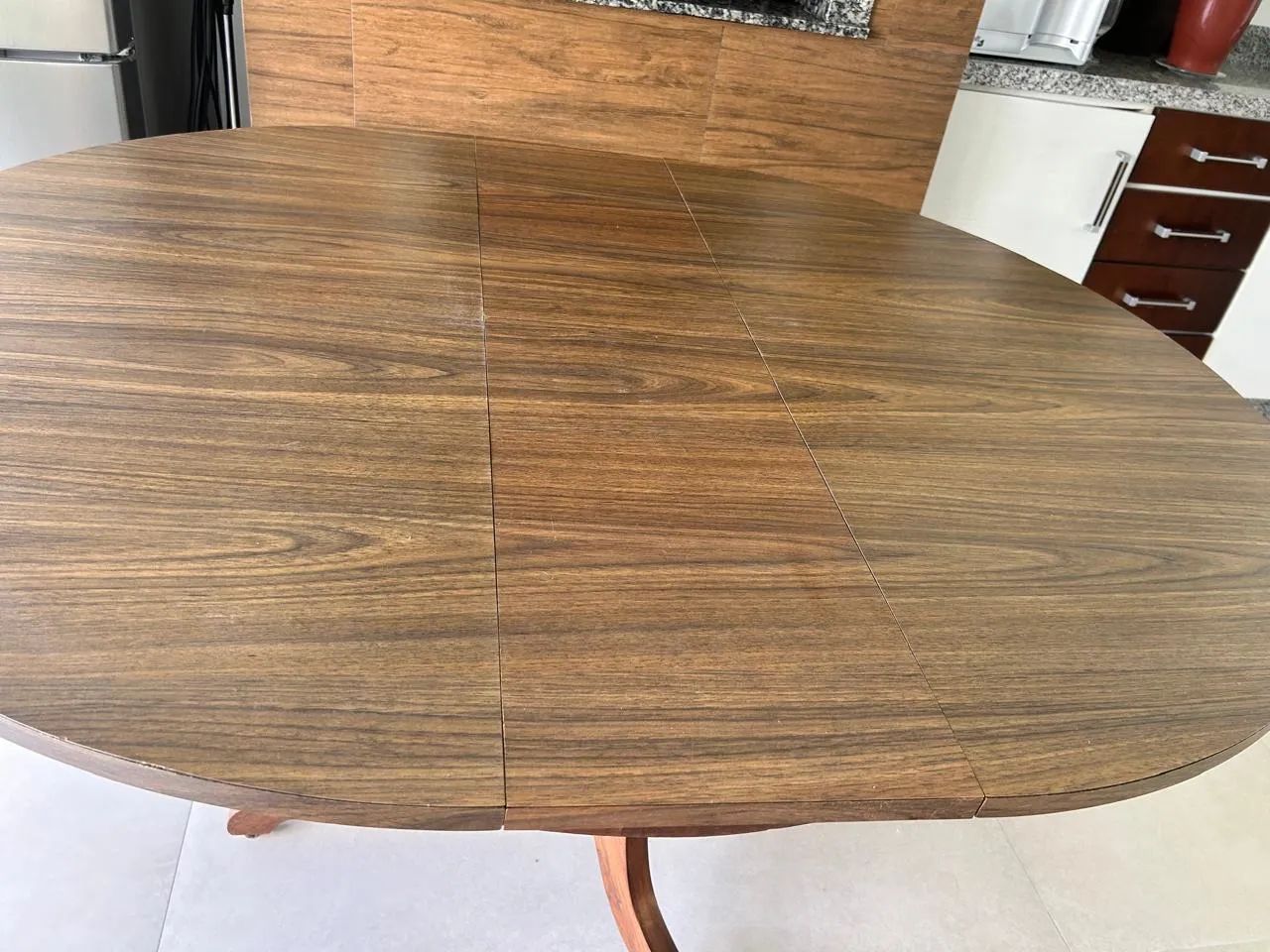 Mesa de madeira oval - Foto 2
