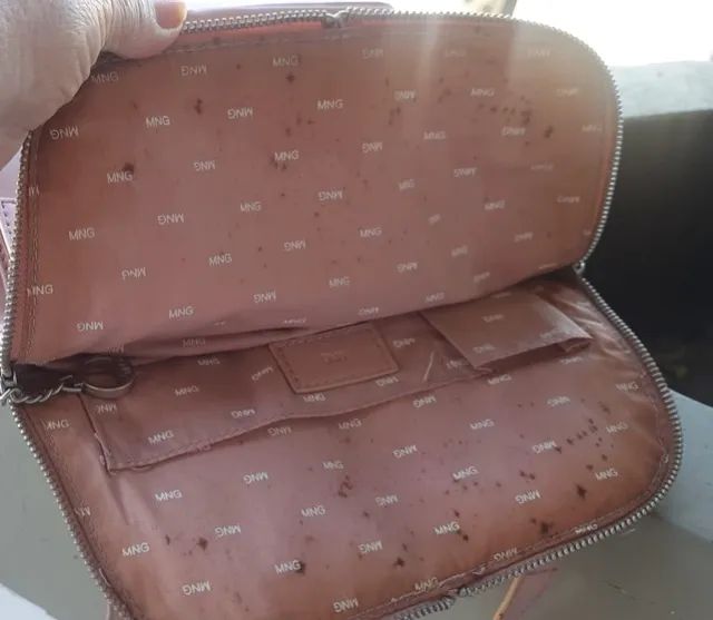 Mochila Mango rosa claro/nude - Foto 3