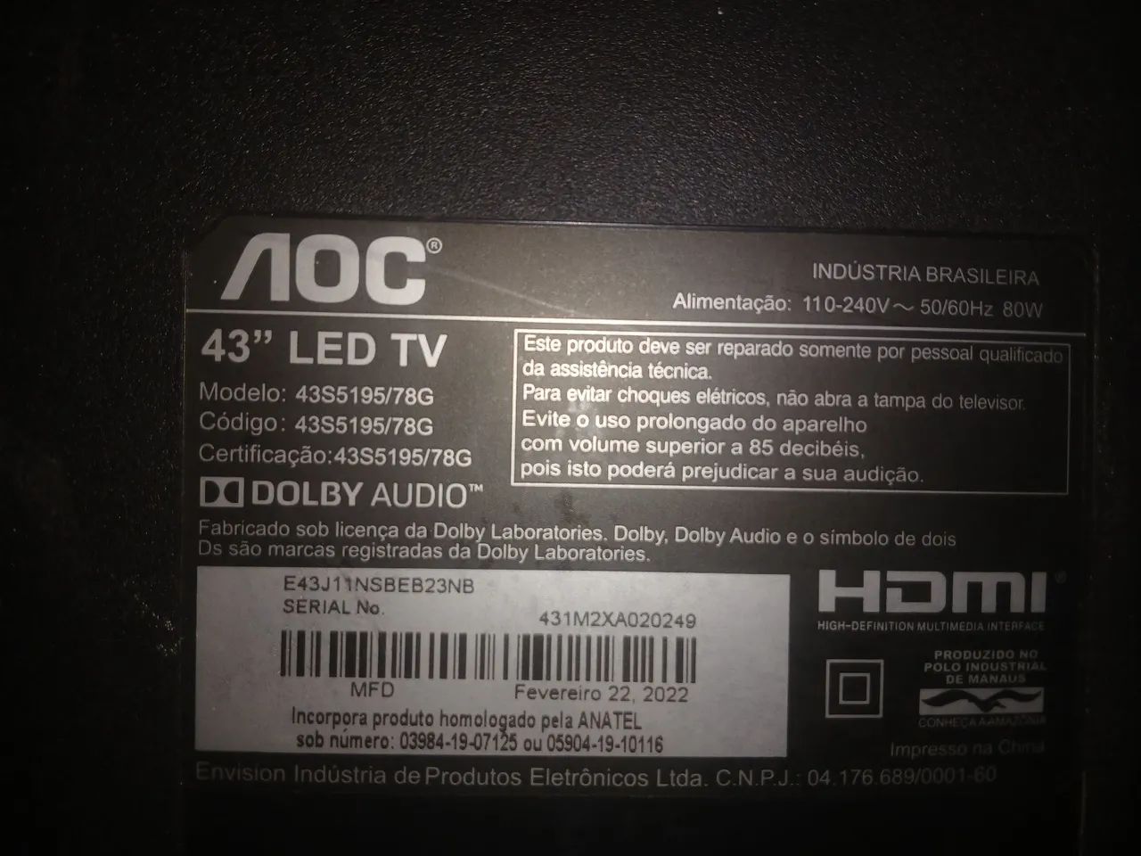 Selling TV with defect64595431241218122