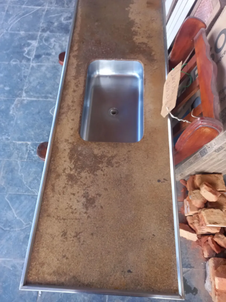Cuba de aço inox para bancada