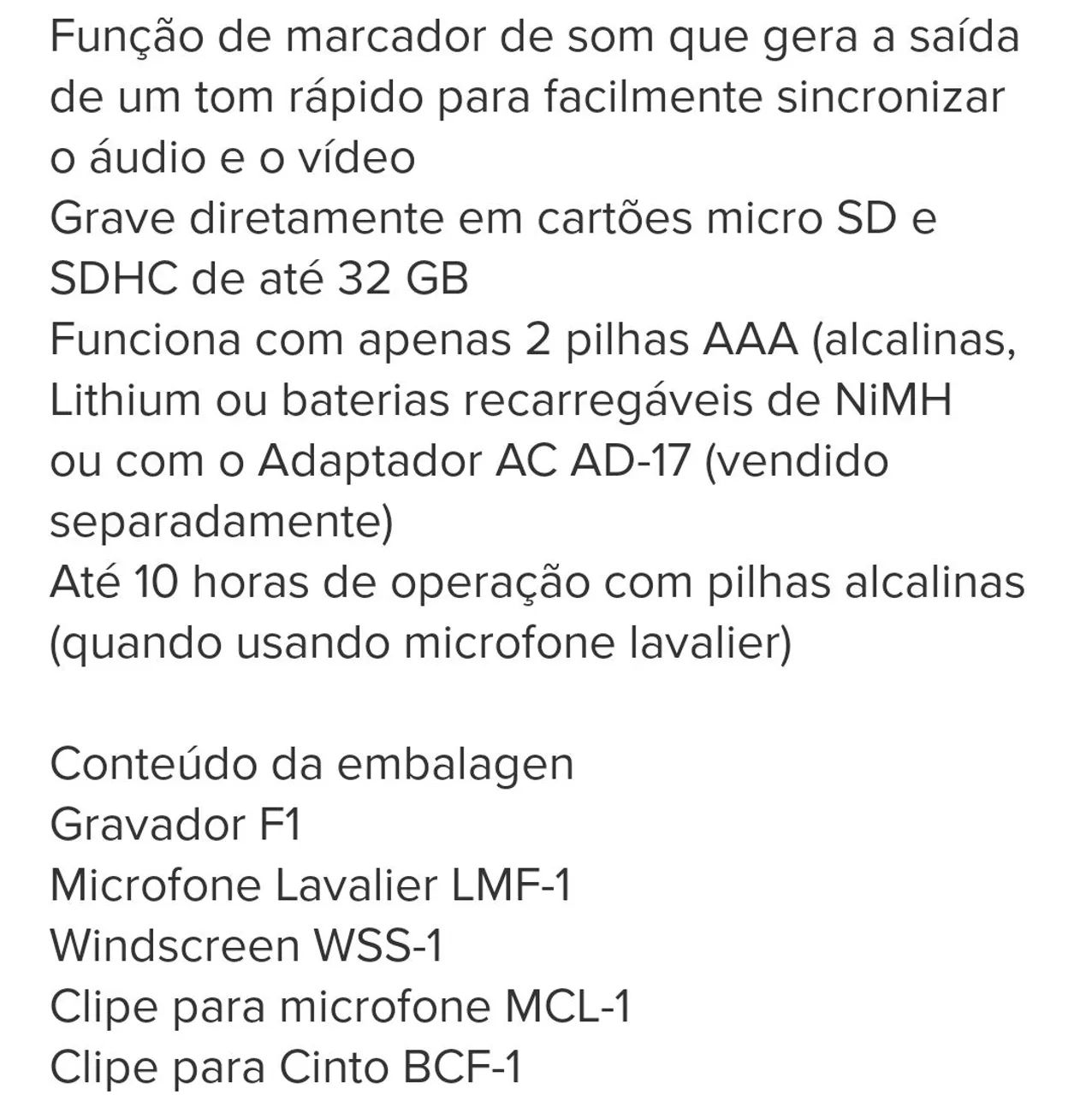Gravador ZOOM F1-lp Field com microfone de lapela - Foto 5