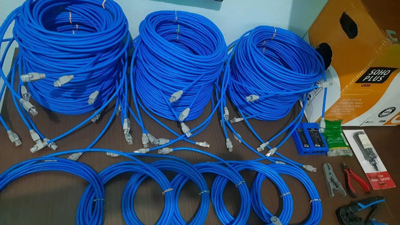 CABO DE REDE INTERNET CAT5E-CAT6  ENTREGA GRÁTIS MANAUS 2M-3M-5M-10M-20M-25M-30M-40M. <br> - Foto 6