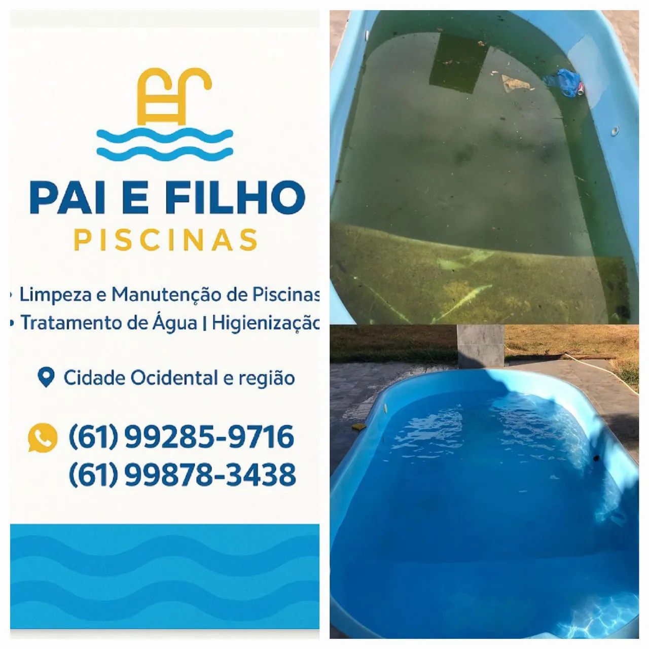 Limpeza e manutenção de piscinas, bombas e aquecedores 