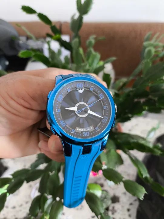 Relógio marca famosa Masculino Verde e azul  - Foto 6