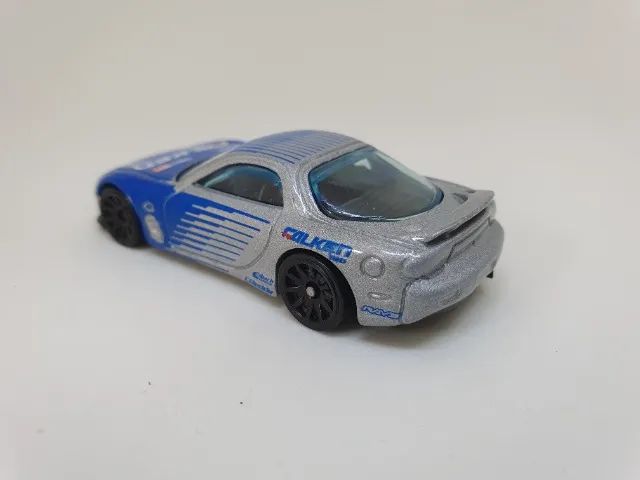 Hot Wheels Mazda RX-7 Falken 95 Cinza e Azul - Foto 2