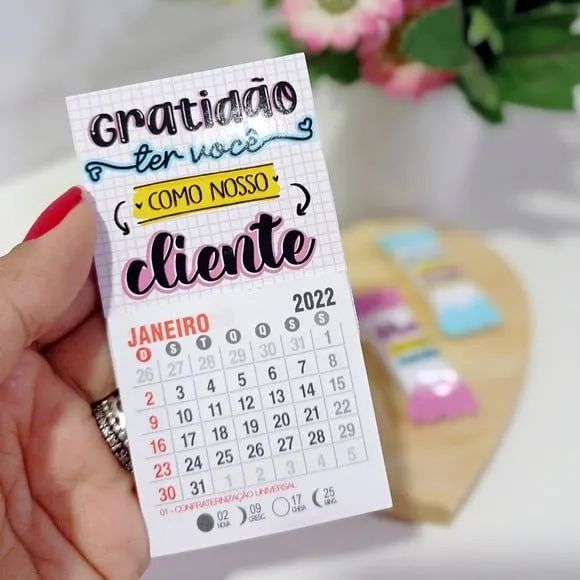 ? Mini Calendários Personalizados ? 100 unidades