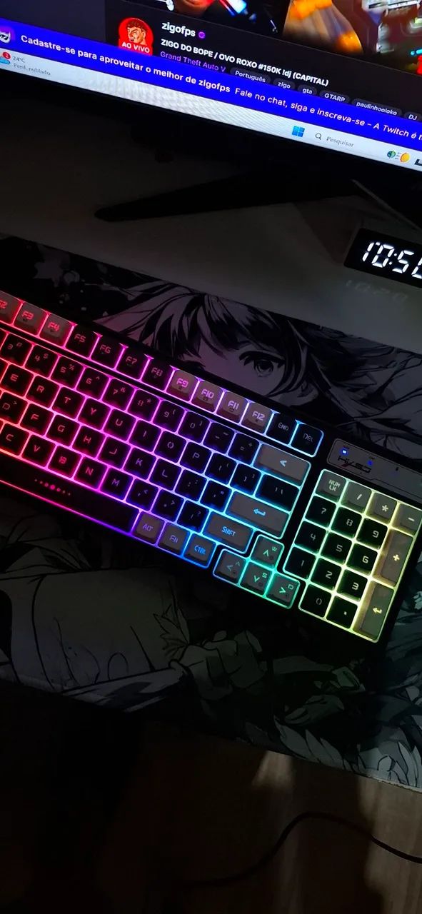 Teclado Gamer com Iluminação RGB - Foto 4