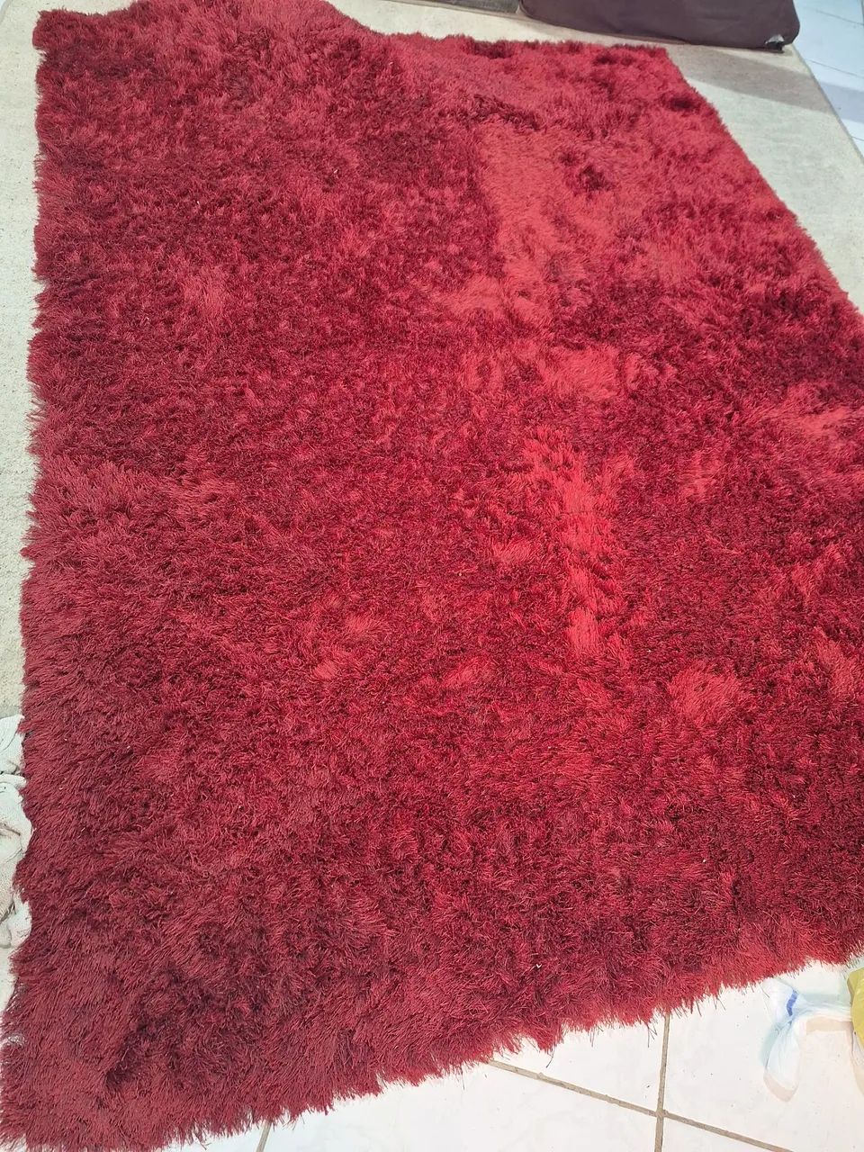 Tapete Peludo Vermelho - Foto 2