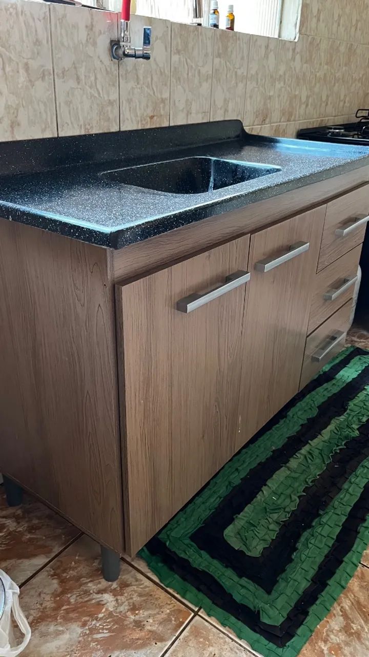 Synthetic granite kitchen sink + countertop