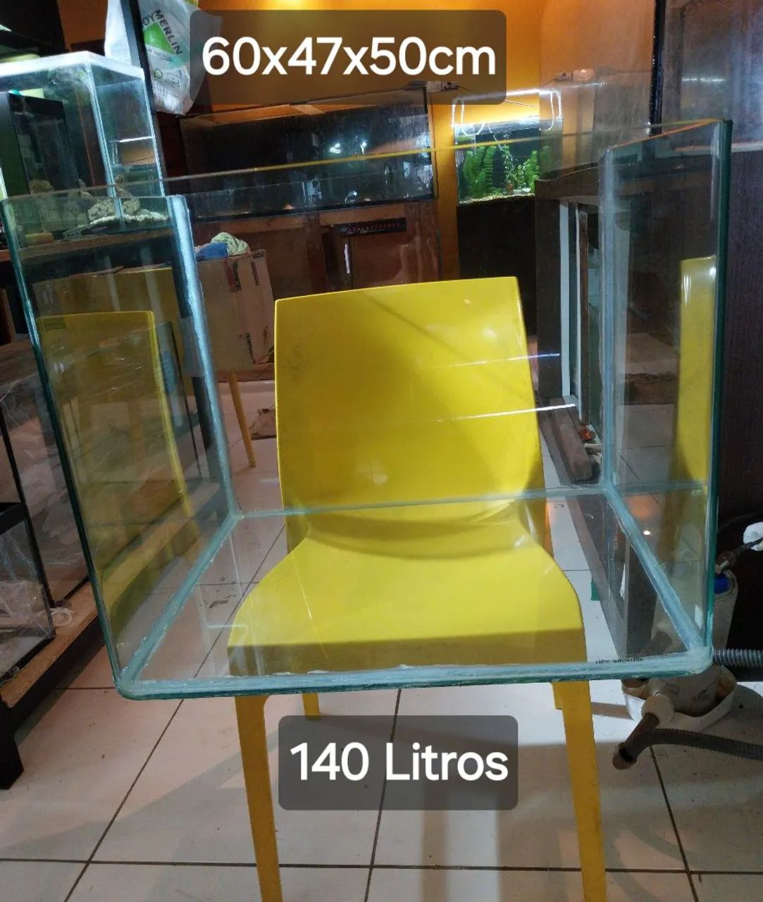 Aquário 140L vidro curvo temperado novo (Ler descrição)