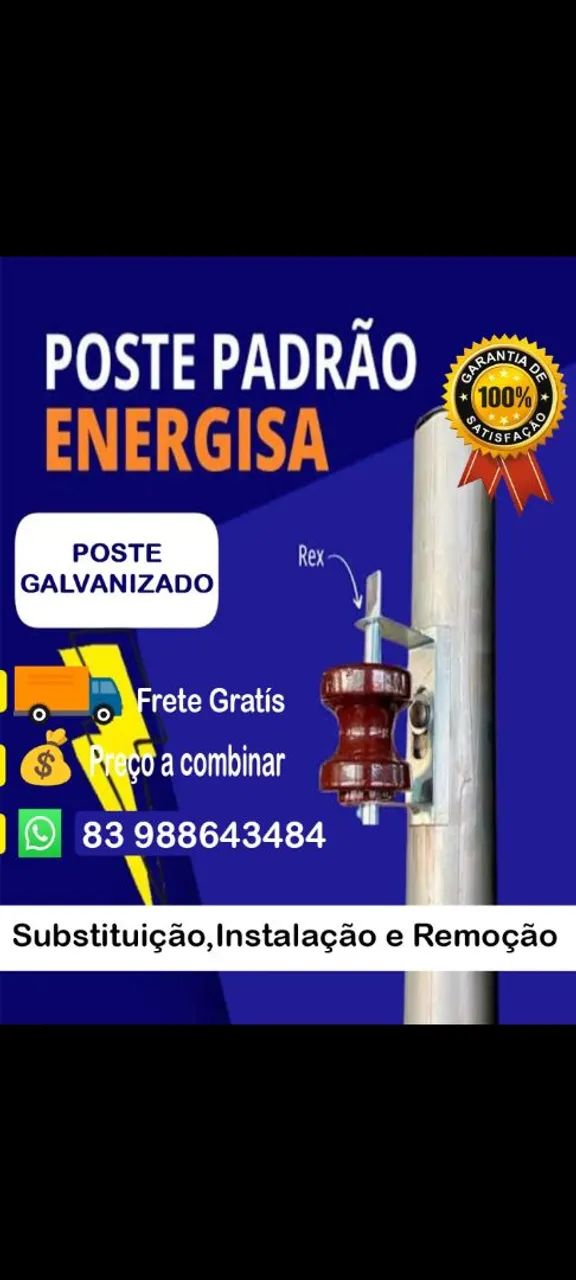 Poste Padrão Energisa - Instalação e Remoção