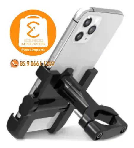 Suporte De Celular De Liga De Alumínio Moto E Bicicleta Giratório - Foto 2