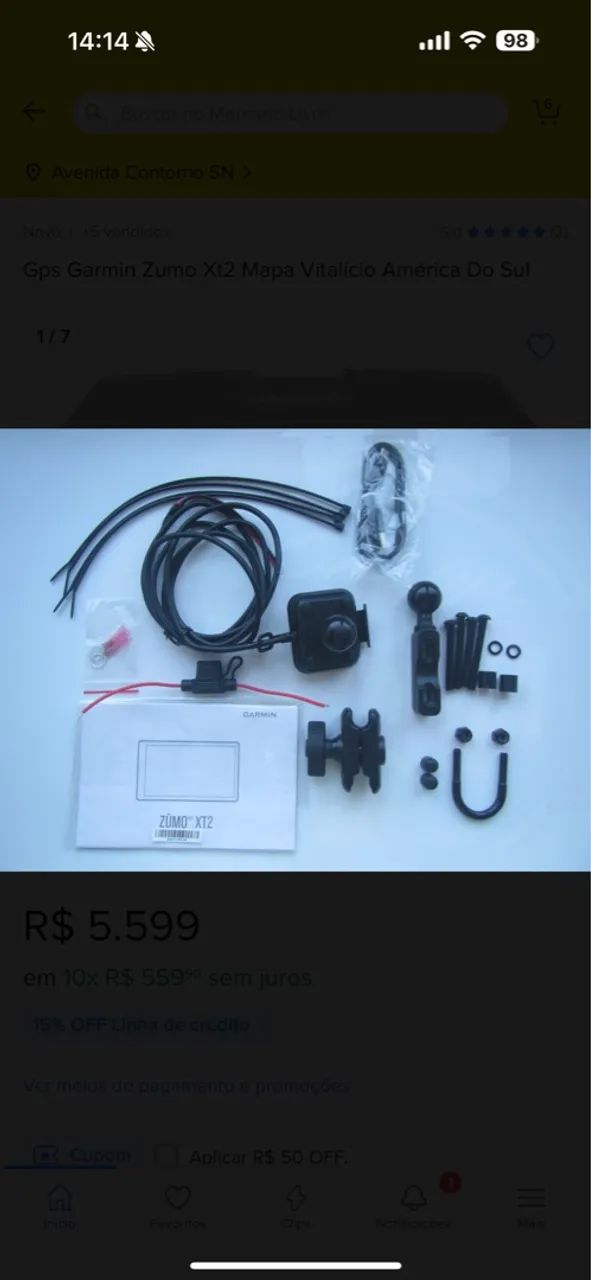 Gps Garmin Zumo Xt2 Mapa Vitalicio América Do Sul - Foto 3