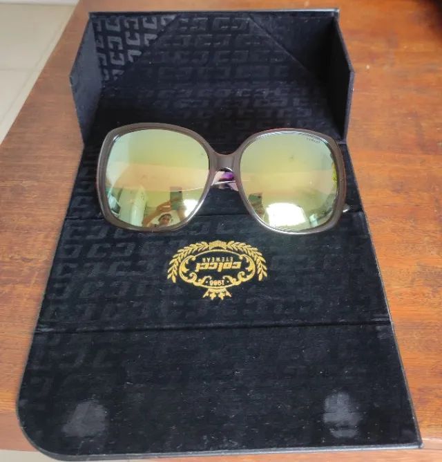 Óculos Colcci quadrado marrom espelhado original novo armação feminino 