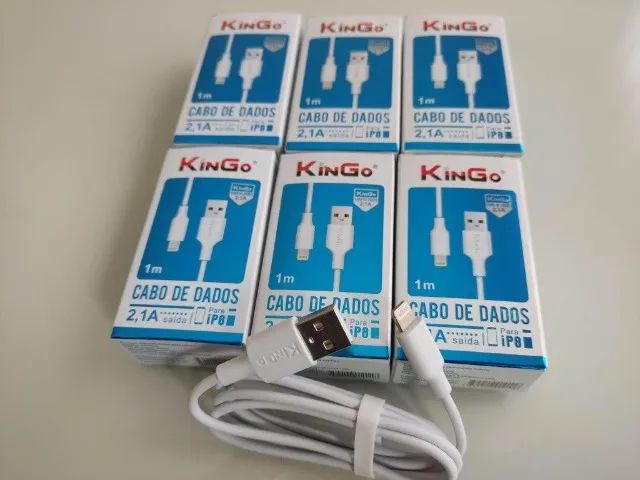 6 Unidades Cabo Kingo Iphone 1 Metro Atacado 
