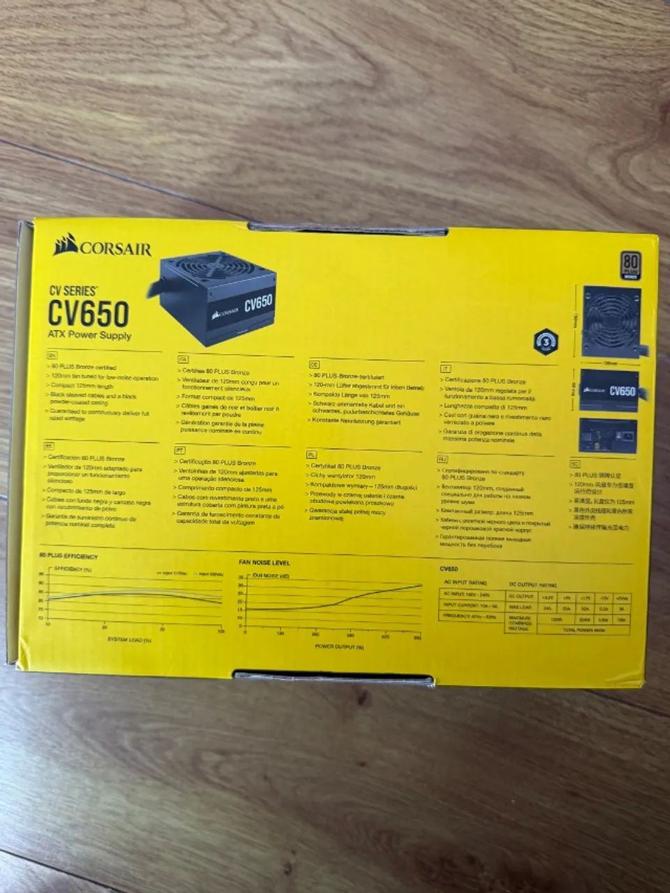 Fonte Corsair CV650 650W 80 Plus Bronze Bivolt com Caixa - Foto 3