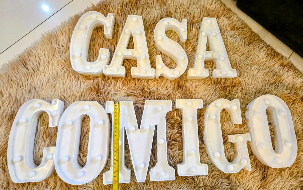 KIT LETRAS LED CASA COMIGO - Foto 3