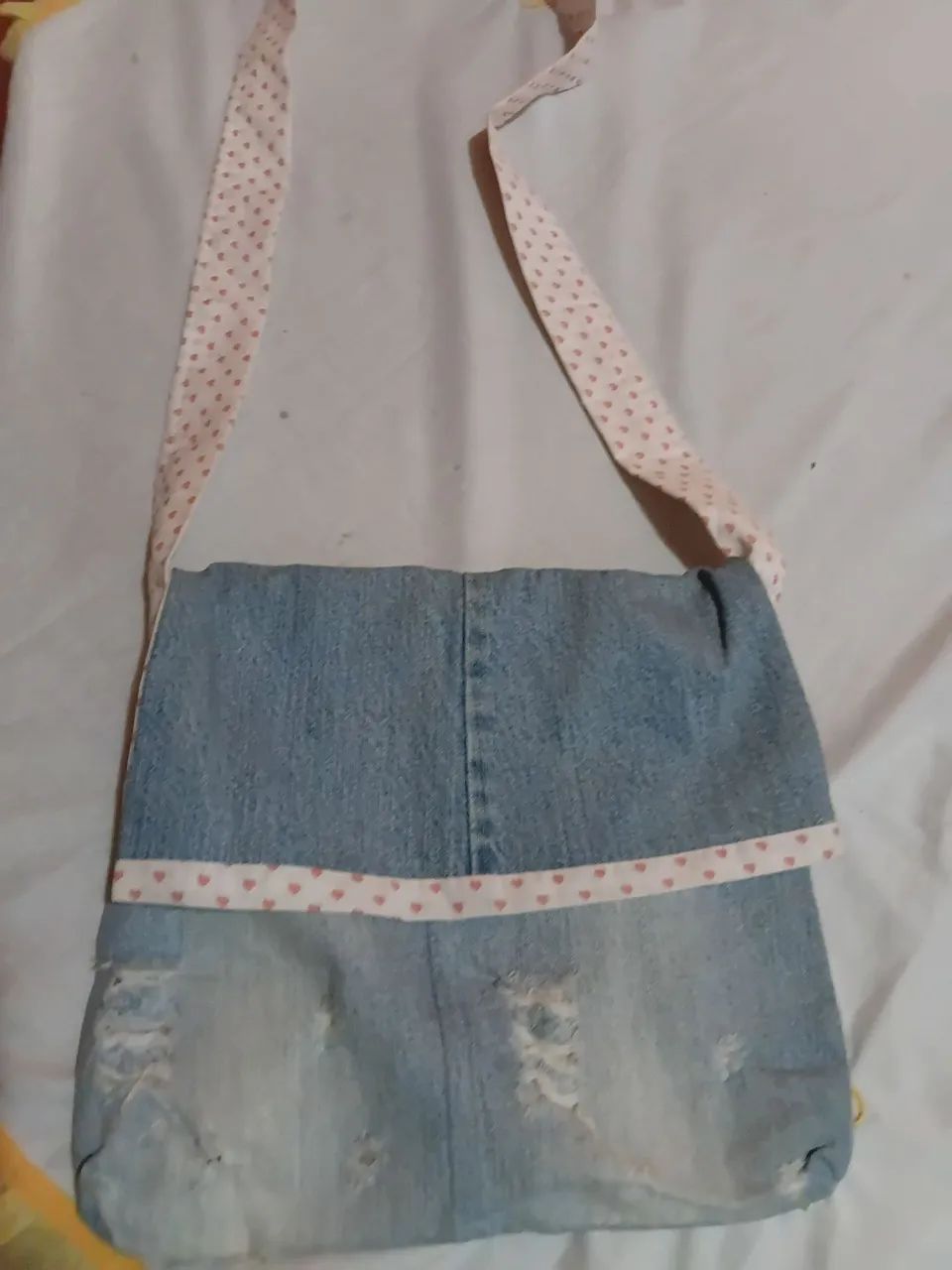 Bolsa carteiro jeans. - Foto 3