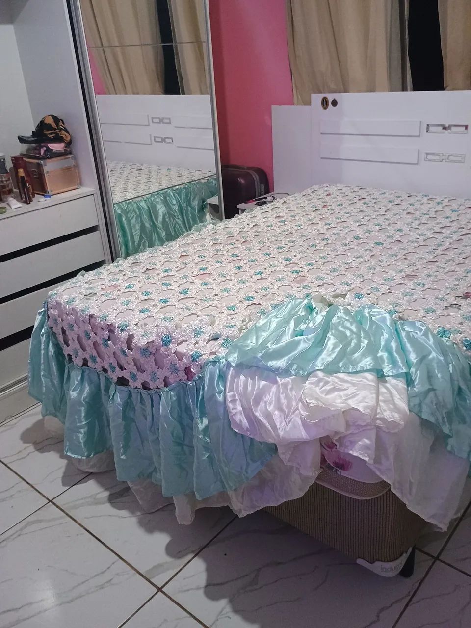 Vende colcha de fuxico em cetim  - Foto 5