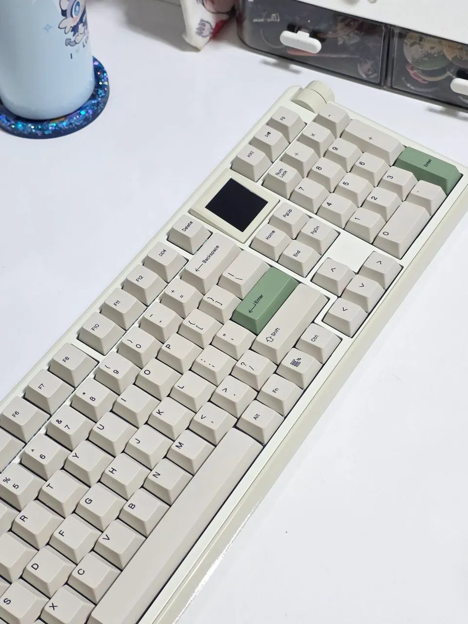 teclado mecânico epomaker rt100 pro com tela