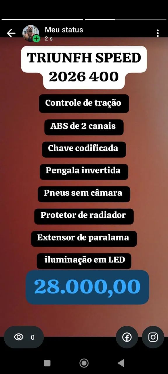 Vendo moto SPEED 400/2026