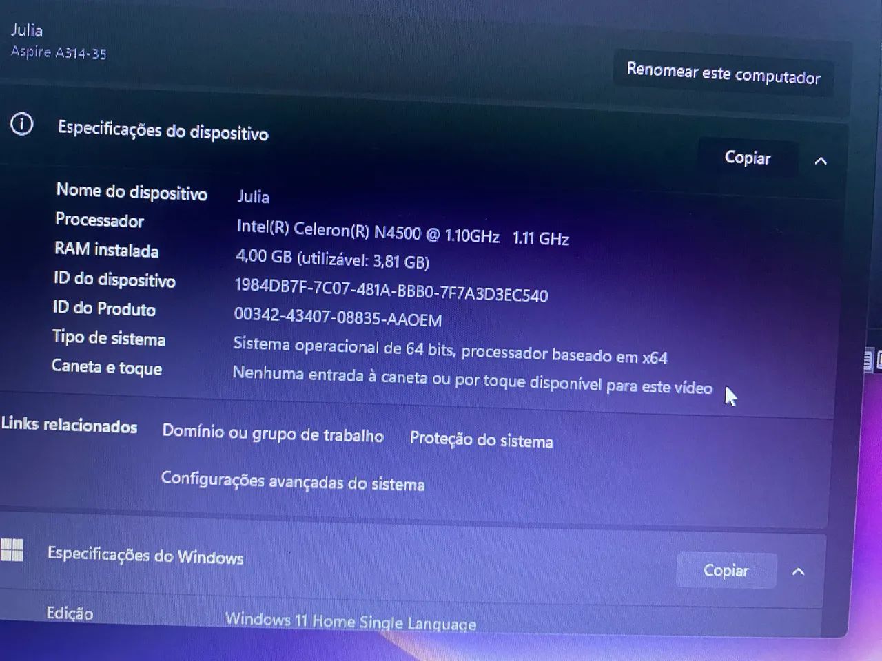NOTEBOOK ACER 3 ASPIRE 128gb - Foto 4