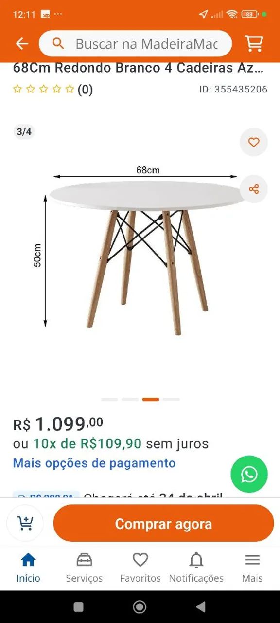 Mesa de 4 lugares  - Foto 2