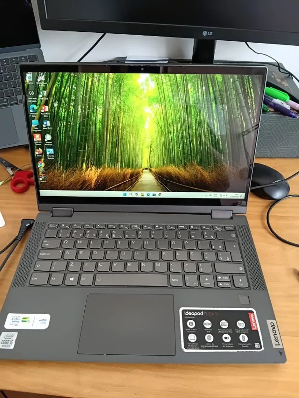 notebook Lenovo ideapadFLEX5i tela sensível ao toque