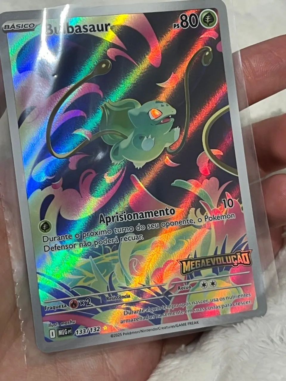 QUALIDADE NOVA PROMO Bulbasaur (Mega Evolution Stamp) (133b/?) - Foto 2